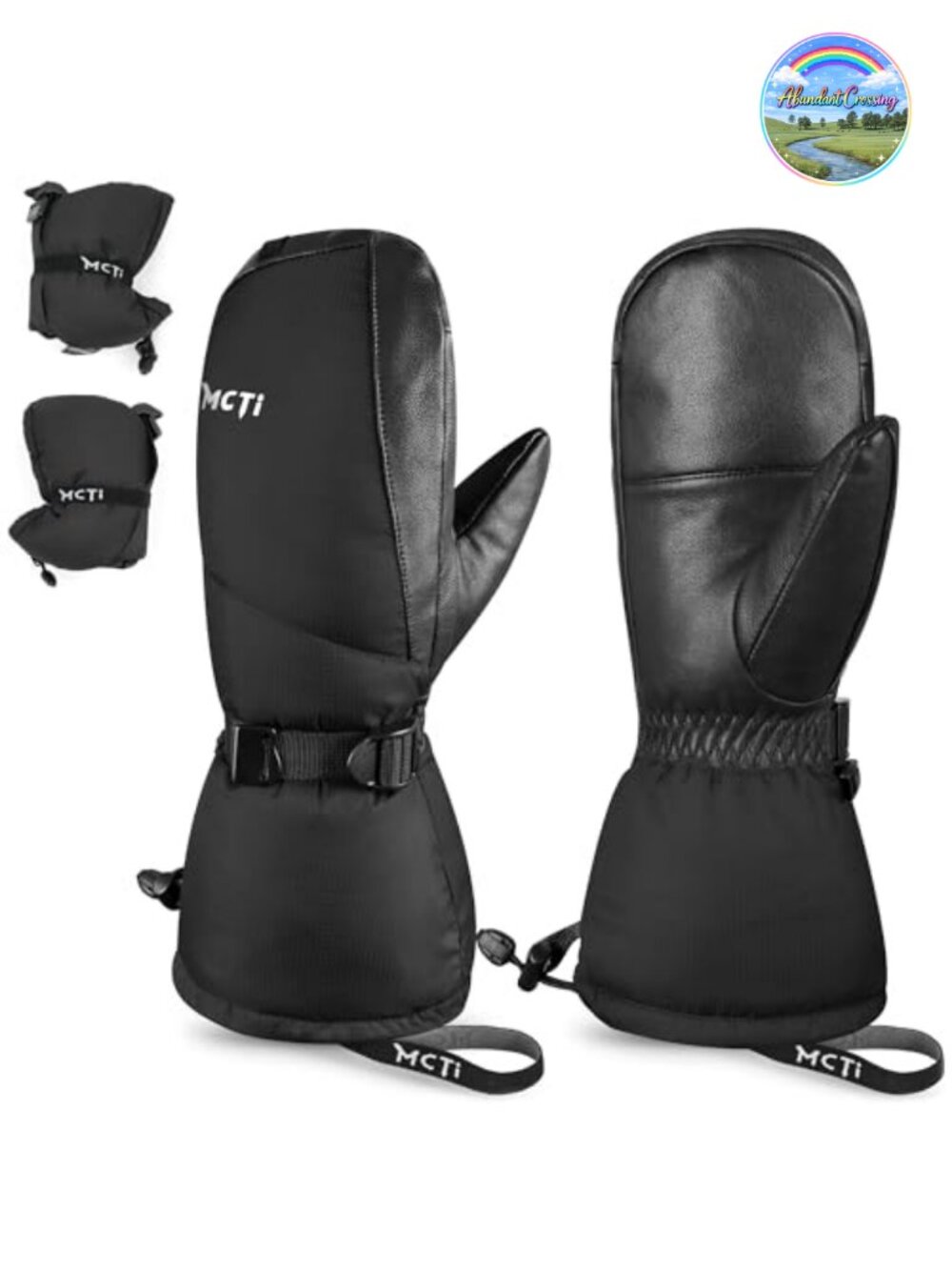 Men's Skiing Mittens Ultra Lightweight Down Filled Waterproof Touchscreen